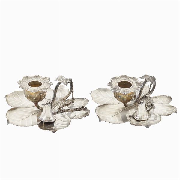 Coppia di bugie in argento