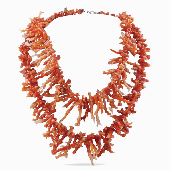 Two Sardinian coral necklaces