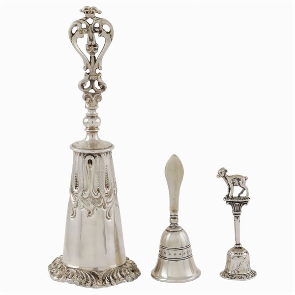 Tre campanelli in argento