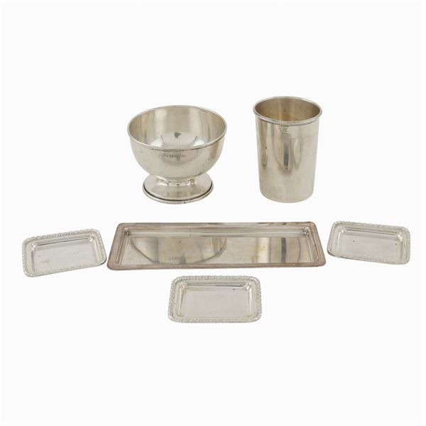 Set da scrivania in argento  (Italia, XX Sec.)  - Asta GIOIELLI E OROLOGI  - Colasanti Casa d'Aste