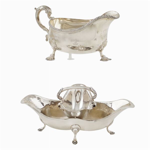 Two silverplate sauce boats  (20th century)  - Auction  FINE JEWELS - Colasanti Casa d'Aste