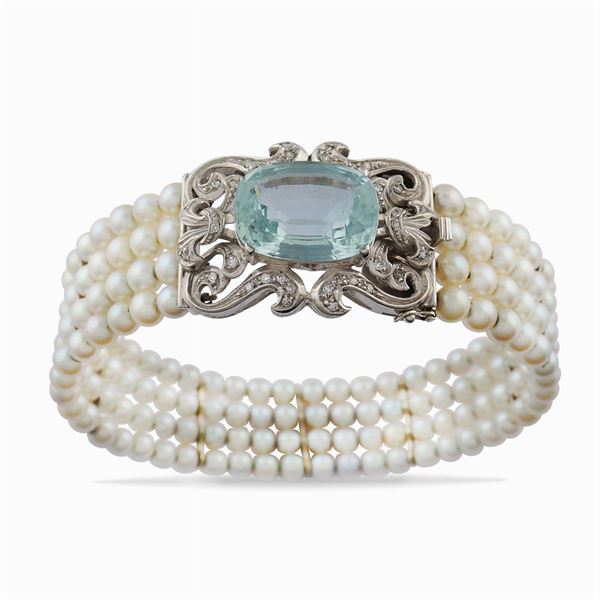 Bracciale manetta in oro bianco 18kt