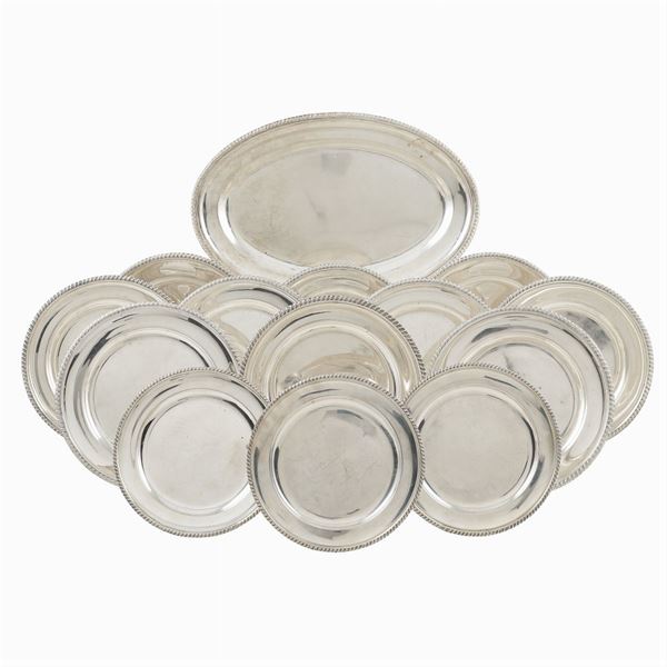 A silver table set  (Italy, 1930/40s)  - Auction  FINE JEWELS - Colasanti Casa d'Aste