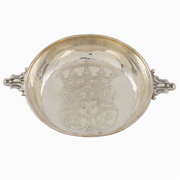 A silver basket