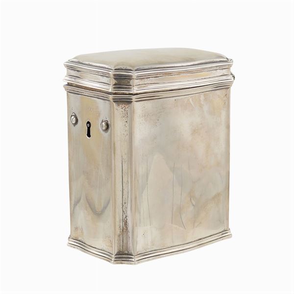 A silver cigarettecase