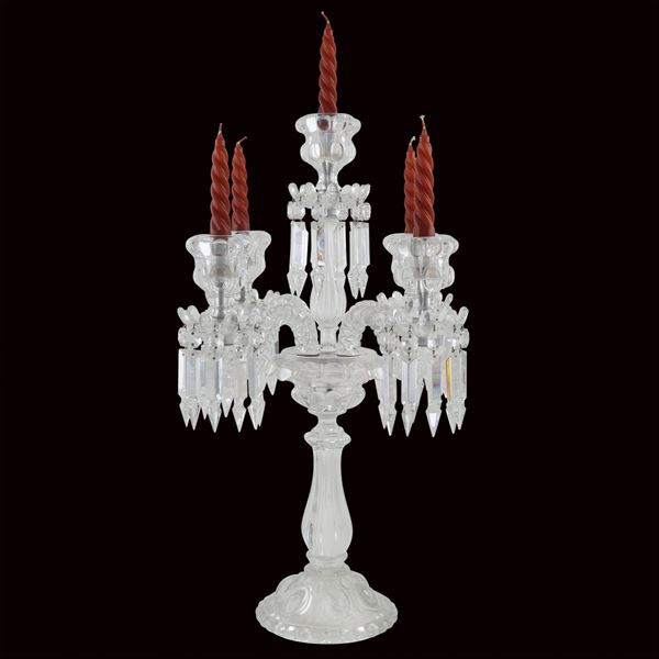 Baccarat, a crystal candelabra  (France, 20th century)  - Auction MODERN AND CONTEMPORARY ART - Colasanti Casa d'Aste