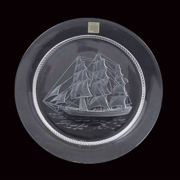 Lalique, piatto in cristallo