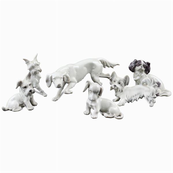 A Wien porcelain sculpted lot (6)  (Austria, 20th century)  - Auction MODERN AND CONTEMPORARY ART - Colasanti Casa d'Aste