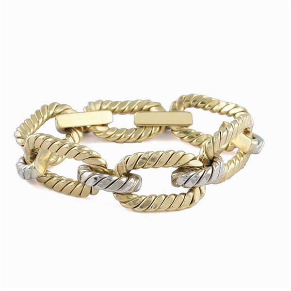 18kt two color gold bracelet