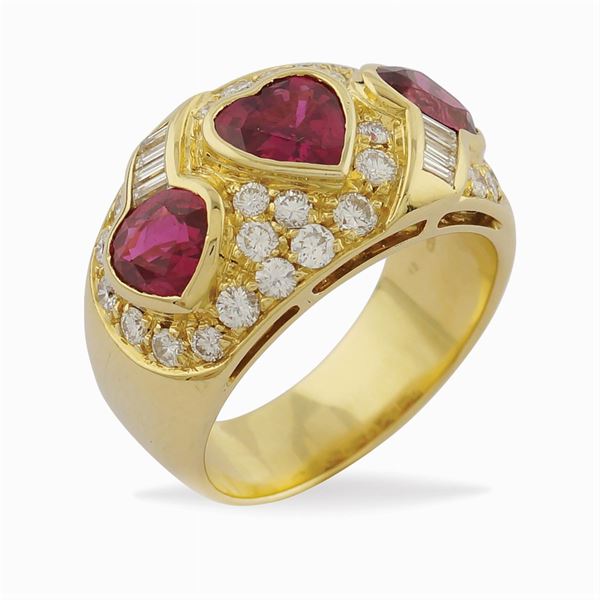 Anello a fascia in oro giallo 18kt