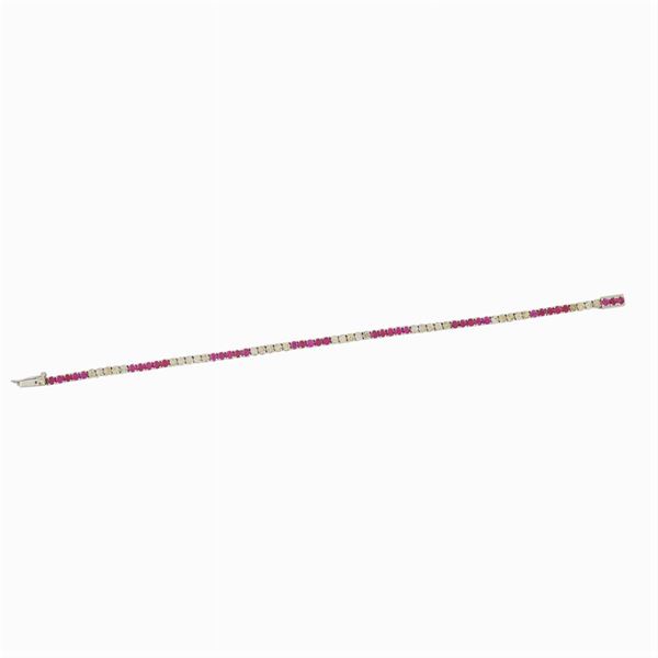Bracciale tennis in oro bianco 18kt