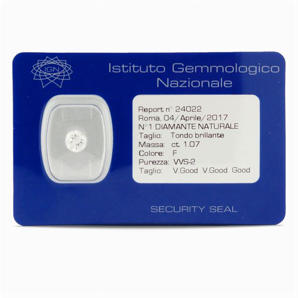 Diamante sciolto ct 1,13 in blister