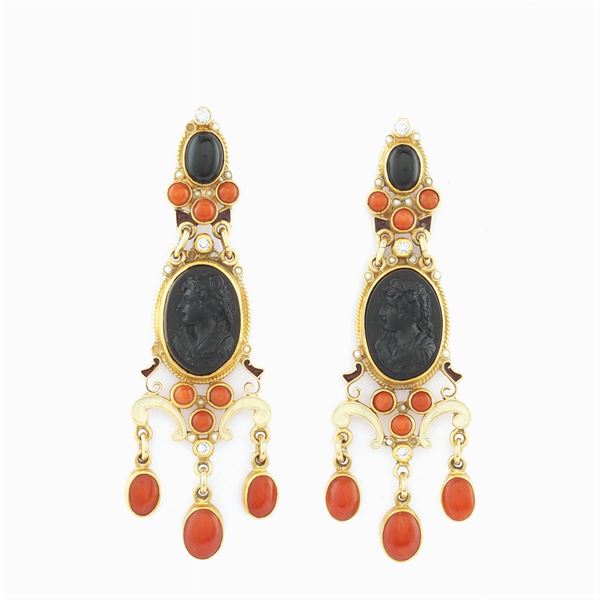 Percossi Papa, a pair of pendant earrings  - Auction  FINE JEWELS - Colasanti Casa d'Aste