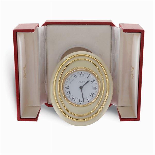 Cartier, orologio sveglia da tavolo