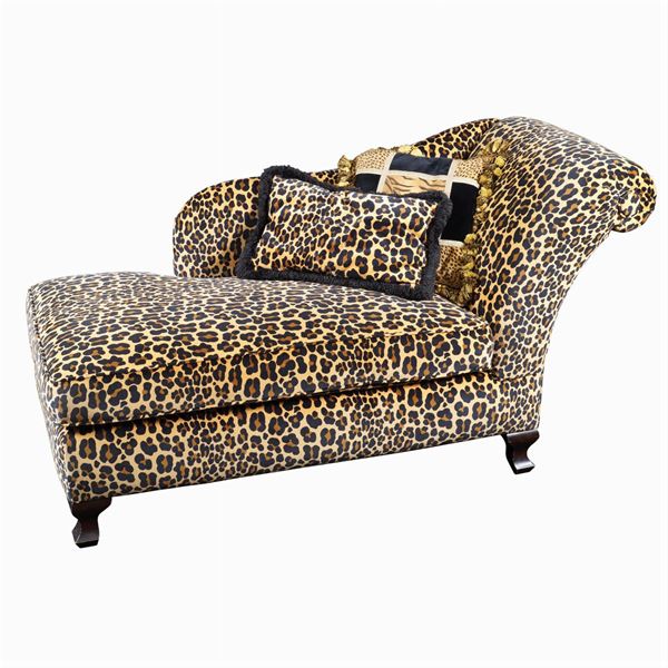 Dormeuse in tessuto animalier  (XX Sec.)  - Asta ARTE MODERNA E CONTEMPORANEA - Colasanti Casa d'Aste