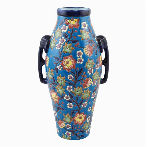 Longwi, an enameled ceramic vase