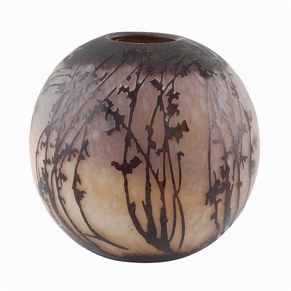A glass vase