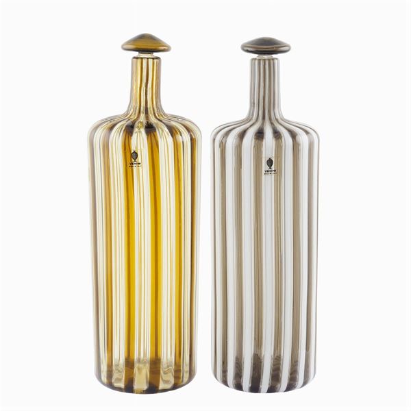 Venini, a pair of bottles
