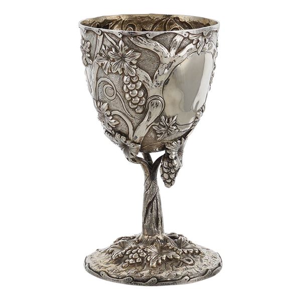 A silver chalice  (Italy, 20th century)  - Auction Fine jewels and watches, silver and coptic textile fragments - Colasanti Casa d'Aste