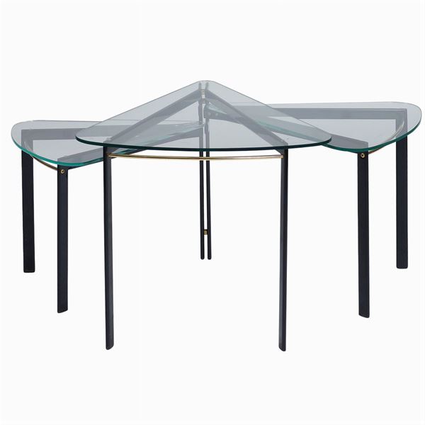 A lacquered and gilt metal table  (France, 20th century)  - Auction MODERN AND CONTEMPORARY ART - Colasanti Casa d'Aste