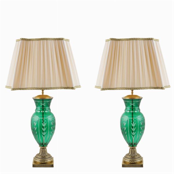 Leone Aleotti, coppia di lampade da tavolo