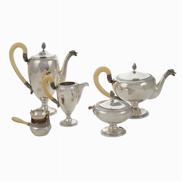 A tea and coffee silver service