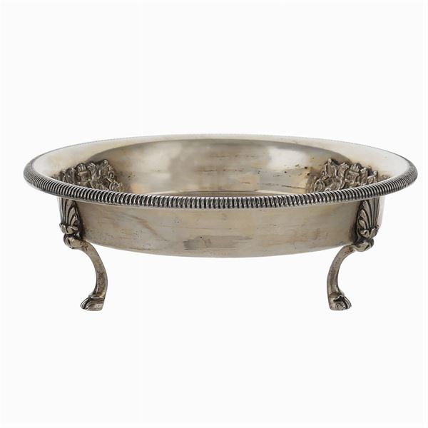 An Italian round silver centerpiece