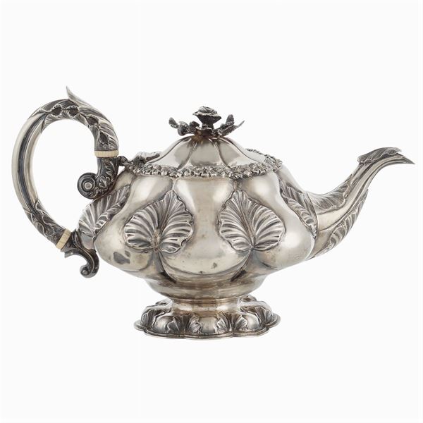 An english silver teapot
