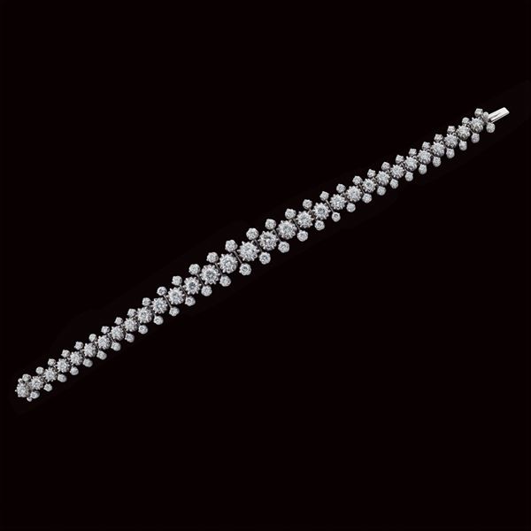 Bracciale in oro bianco 18kt e diamanti