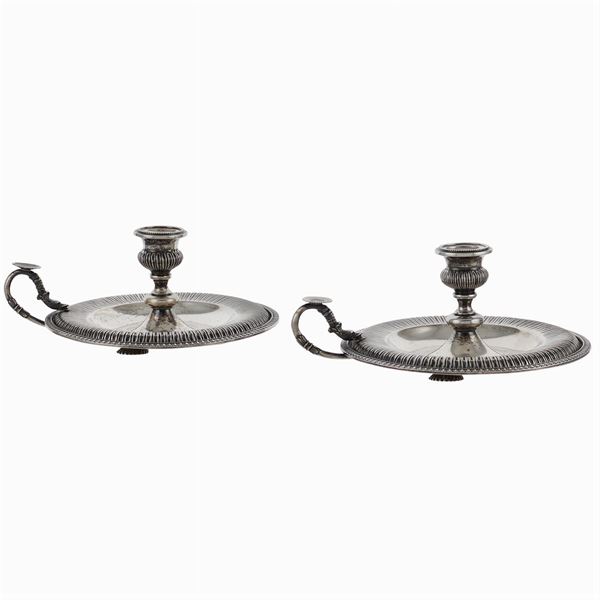 Coppia di bugie in argento