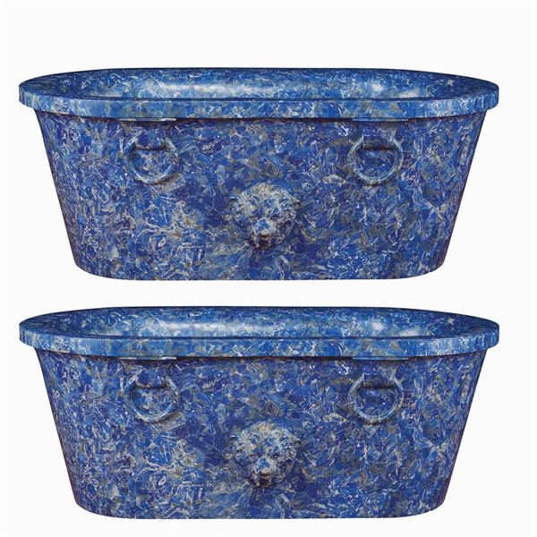 A pair of important Lapis Lazuli tanks