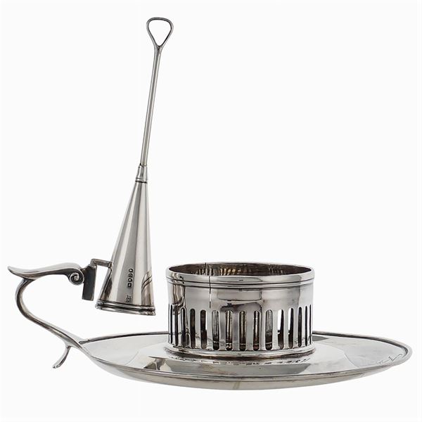 A silver candlestick