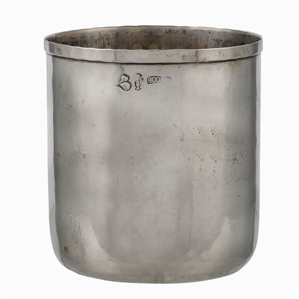 An Italian silver glass
