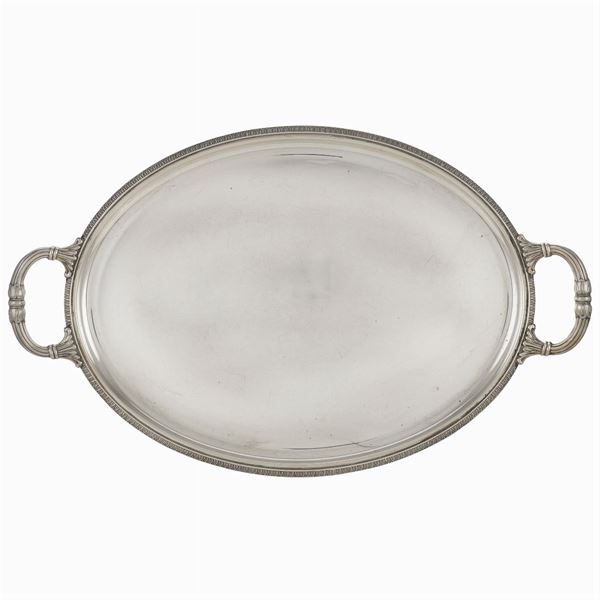 An Italian two-handled silver tray  (Italy, 20th century)  - Auction Fine jewels and watches, silver and coptic textile fragments - Colasanti Casa d'Aste