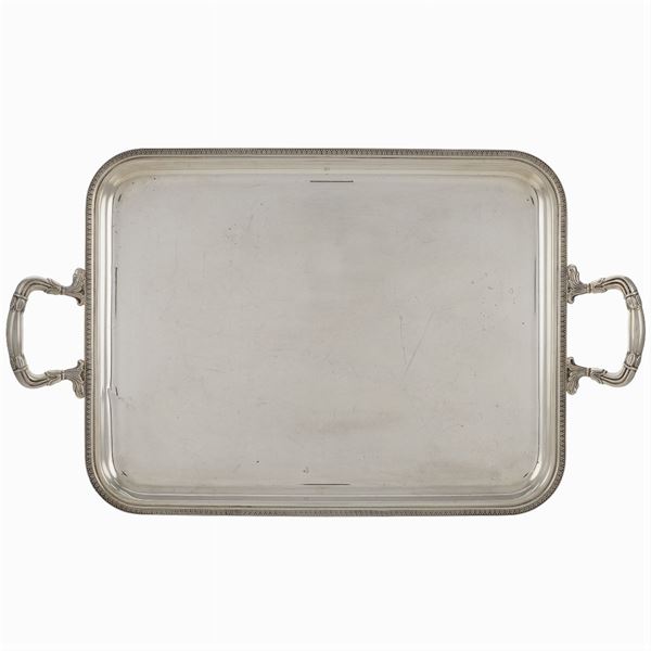 An Italian two-handled silver tray