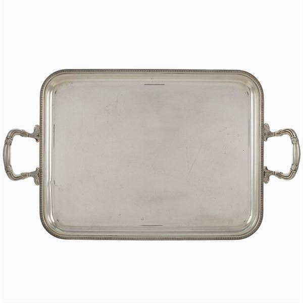 An Italian two-handled silver tray  (Italy, 20th century)  - Auction Fine jewels and watches, silver and coptic textile fragments - Colasanti Casa d'Aste