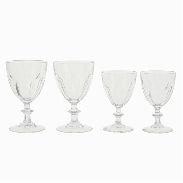 Servizio di 16 bicchieri in vetro trasparente  (XX Sec.)  - Asta DESIGN | ARTI DECORATIVE DEL 900 - Colasanti Casa d'Aste