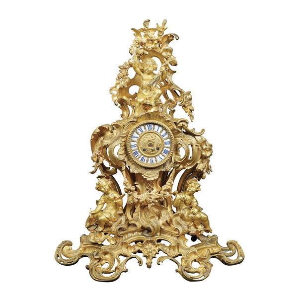 A bronze table pendulum