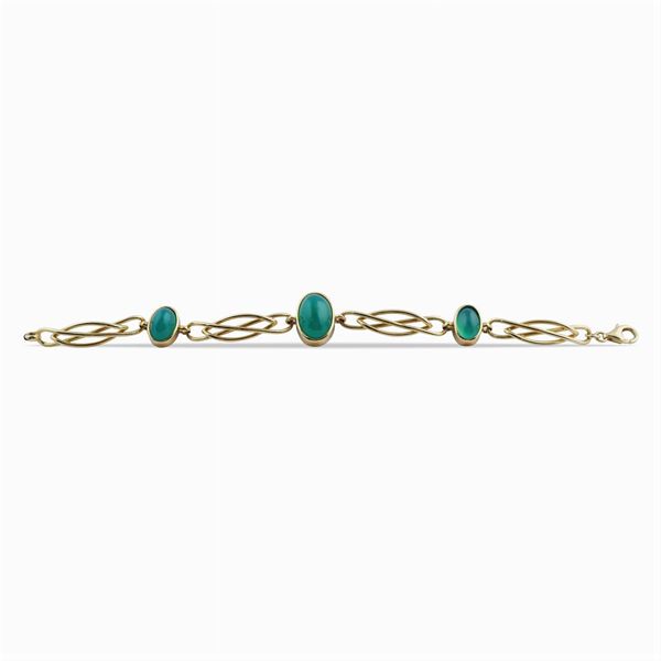 Bracciale in oro giallo 18kt  (anni '50/'60)  - Asta GIOIELLI |OROLOGI ARGENTI - Colasanti Casa d'Aste