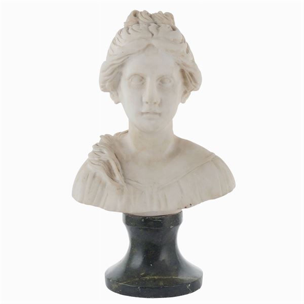 Marble female figure bust