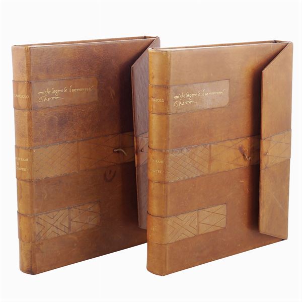 Two volumes "Michelangelo Buonarroti"