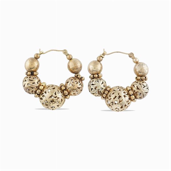 Orecchini borbonici in oro giallo 14kt