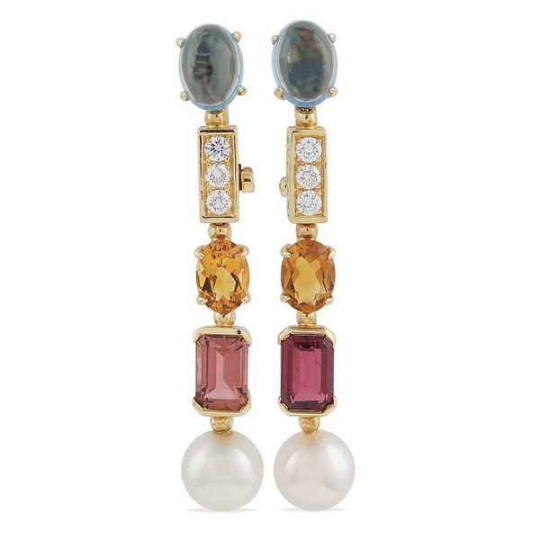 Bulgari, "Allegra" collection pendant earrings
