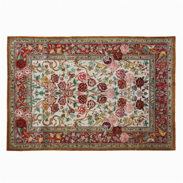 Qum carpet  (Persia, old manufature)  - Auction Fine Art from Villa Astor and other private collections - Colasanti Casa d'Aste
