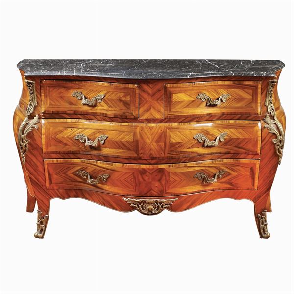 A purple ebany commode in Louis XV style