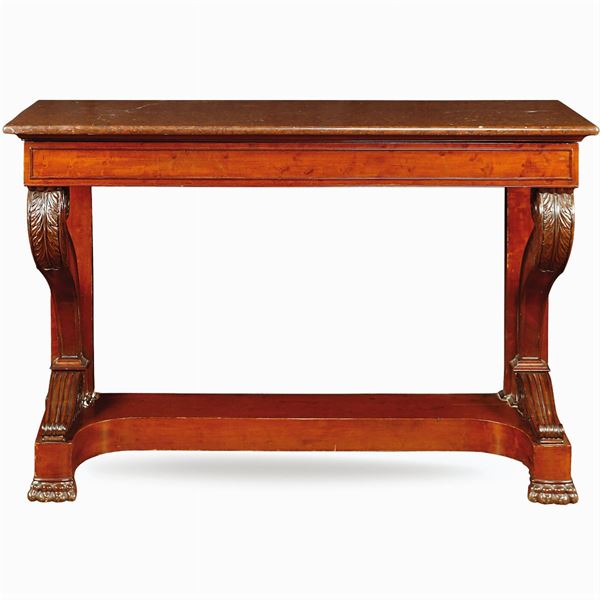 A mahogany console