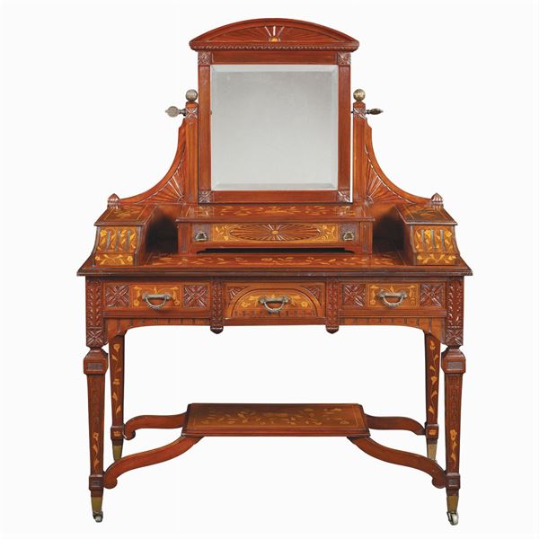 A mahogany dressing table