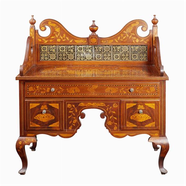 A mahogany writing table