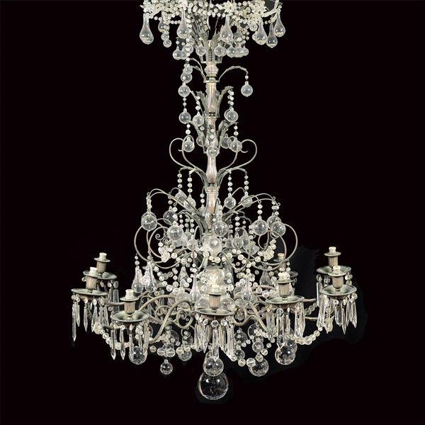 A ten lights chandelier  (Italy, old manifacture)  - Auction Fine Art from Villa Astor and other private collections - Colasanti Casa d'Aste