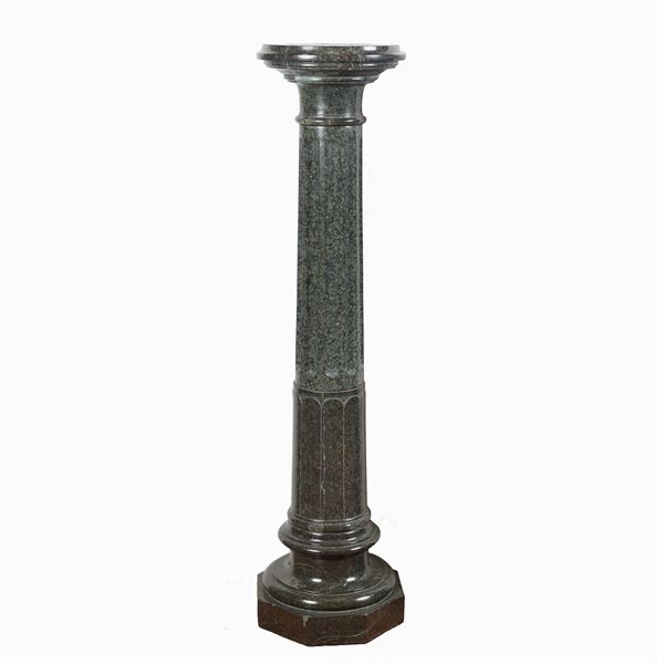 Green marble column